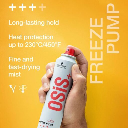 Schwarzkopf OSiS+ Freeze Pump Strong Hold Spray - In Sfeerbeeld - Vakkappers