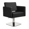 Salon Ambience Kappersstoel Square+ Zwart - Hero Vakkappers