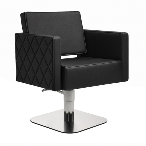Salon Ambience Kappersstoel Square+ Zwart - Hero Vakkappers