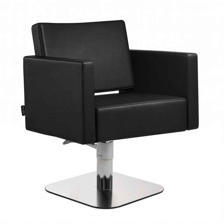 Salon Ambience Kappersstoel Square Zwart - Hero Vakkappers