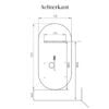 Mirplay Kaptafel LOOP - Dimensies 2 Vakkappers