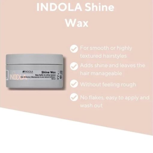Indola Texture Shine Wax 100ml - Sfeerbeeld Vakkappers