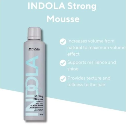 Indola Volume Strong Mousse 200ml - Sfeerbeeld Vakkappers