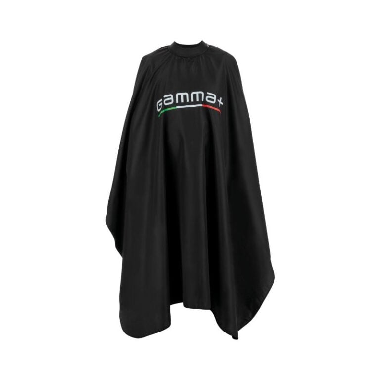Gamma+ BLACK Cutting Cape With Silicon Collar - Hero Vakkappers
