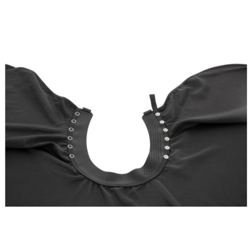 Gamma+ BLACK Cutting Cape With Silicon Collar - Sfeerbeeld 2 Vakkappers