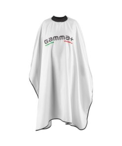 Gamma+ WHITE Cutting Cape With Silicon Collar - Hero Vakkappers