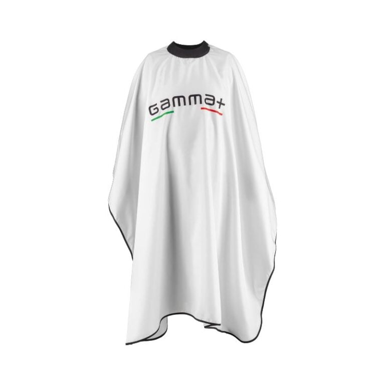 Gamma+ WHITE Cutting Cape With Silicon Collar - Hero Vakkappers