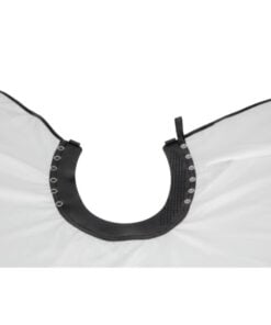 Gamma+ WHITE Cutting Cape With Silicon Collar - Sfeerbeeld 2 Vakkappers