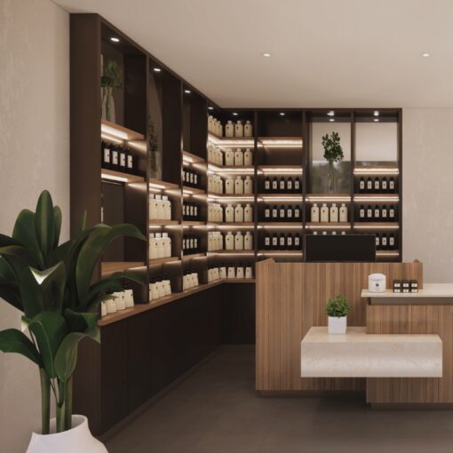 HairLounge Displaykast 1.1 - Sfeerbeeld Vakkappers