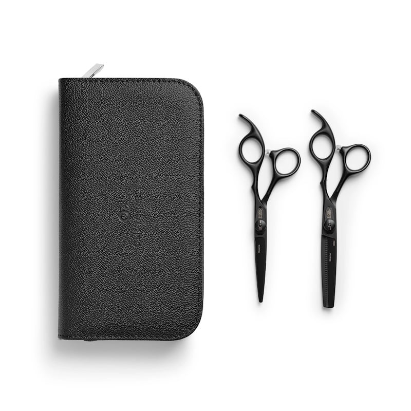 Olivia Garden Set SilkCut PRO Matt Black 5.75 + 6.35 Scharenset - Hero - Vakkappers