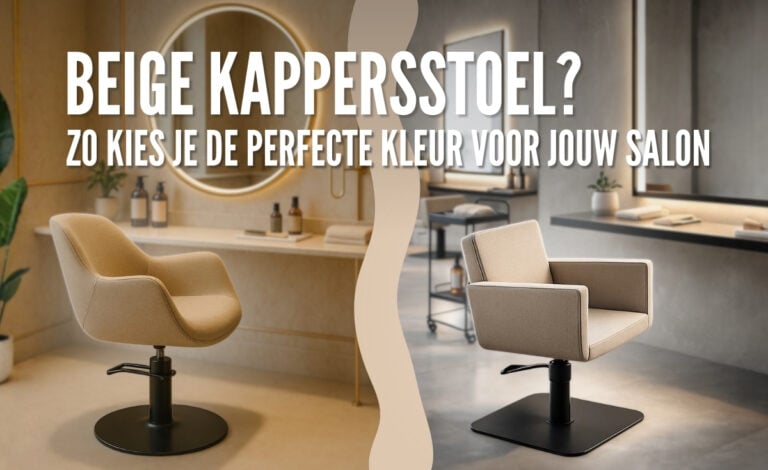 Beige kappersstoel - Hero Vakkappers
