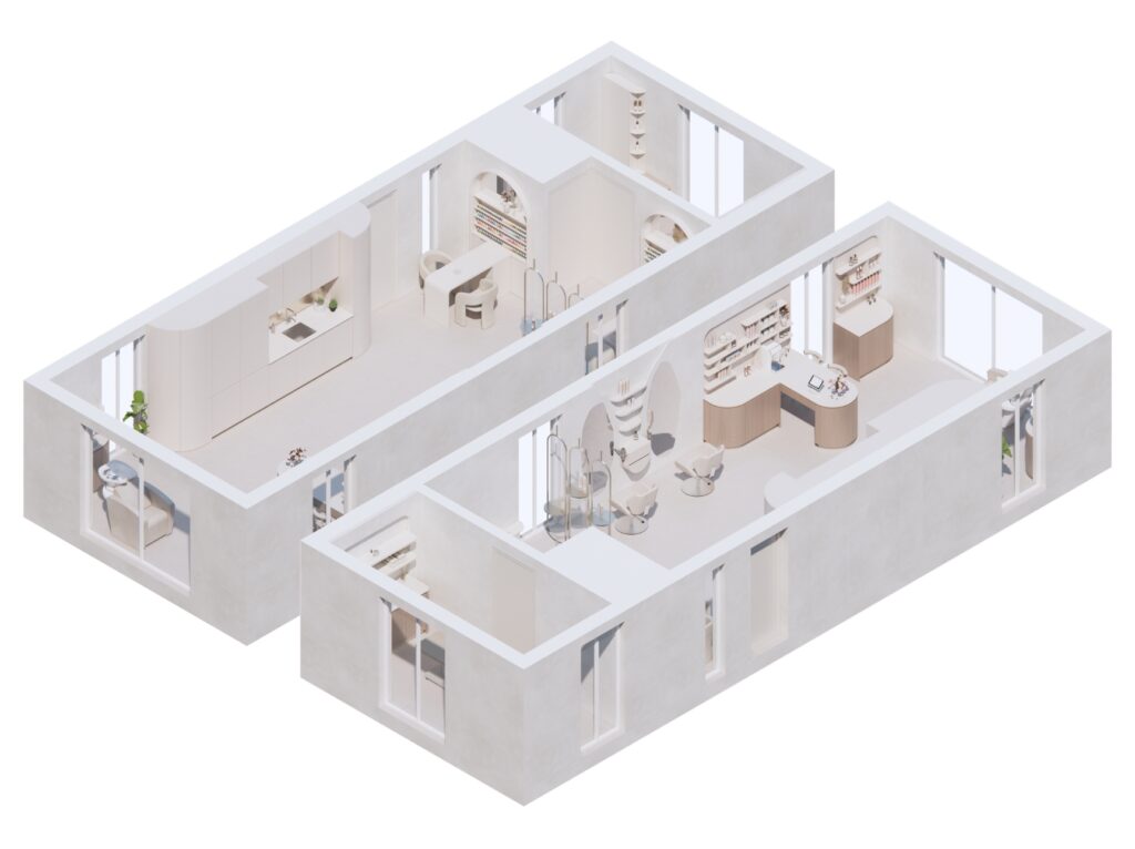 Isometrie - Salon Bellevue - Hero Vakkappers