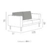 Salon Ambience Bank Danielle - Bank - Afmetingen Vakkappers