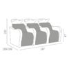 Salon Ambience Wasunit Luxury Longue 3 Zits - Afmetingen Vakkappers